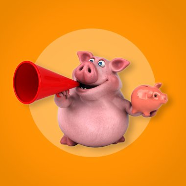 domuz holding kumbara 