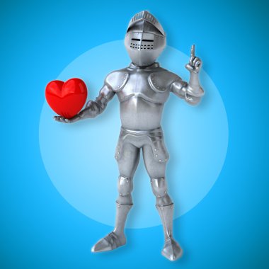 Knight ile kırmızı kalp işareti