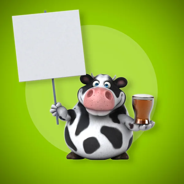 Vaca sosteniendo taza de cerveza —  Fotos de Stock