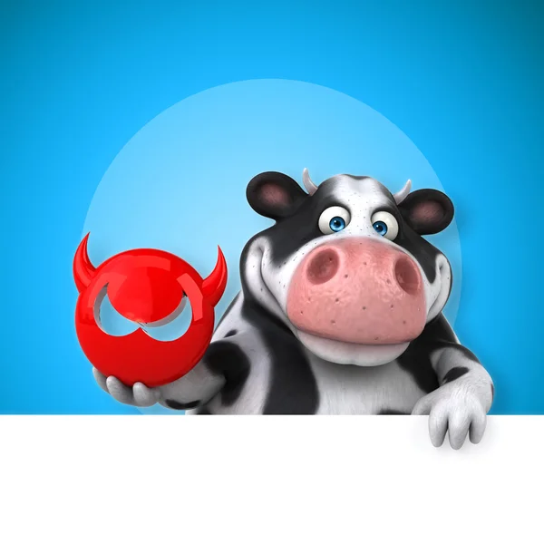 Cow with virus sign — Stockfoto