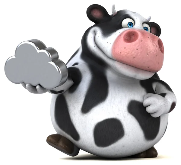 Zabawne krowy gospodarstwa chmury — Zdjęcie stockowe