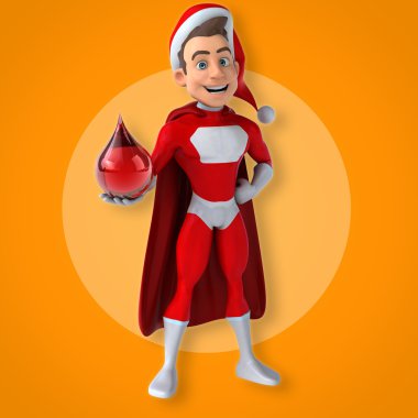 Komik süper kahraman holding açılan 