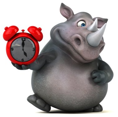 Eğlenceli gergedan holding çalar saat