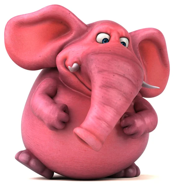 Ilustração elefante rosa — Fotografia de Stock