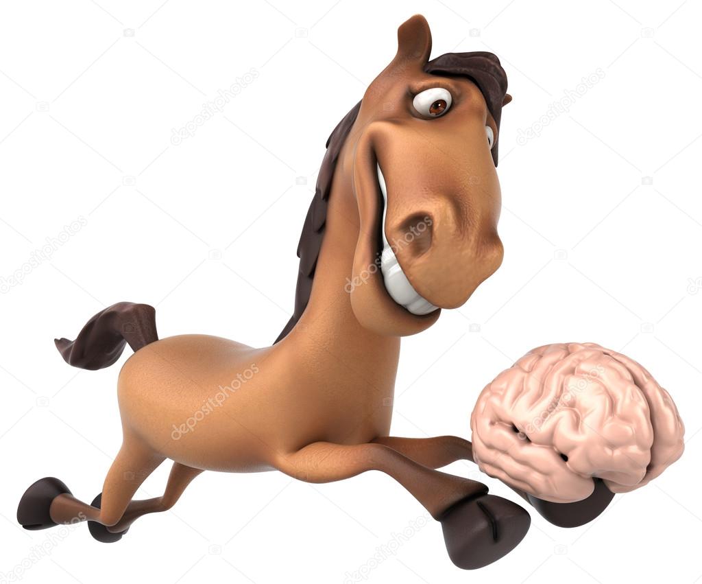 Horse holding brain — Stock Photo © julos 128477916