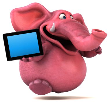 Pembe fil holding tablet