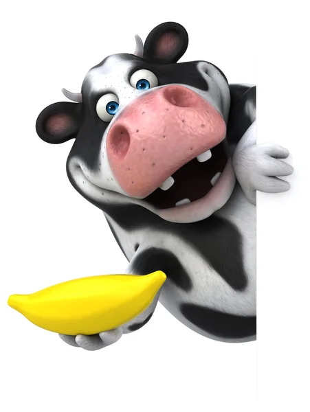 Fun vache tenant banane — Photo