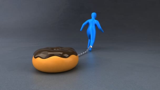 Símbolo de carga com donut — Vídeo de Stock