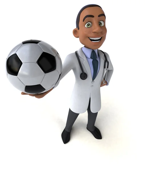 Doctor holding ball — Stock Photo, Image