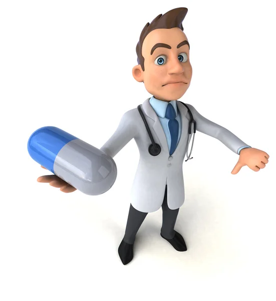 Doctor holding pill — Stock Photo, Image