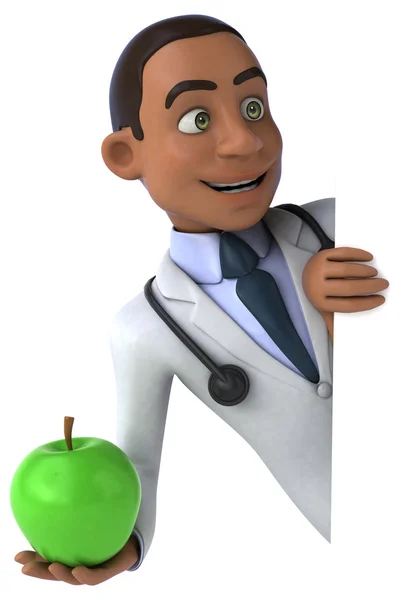 Doctor sosteniendo manzana — Foto de Stock