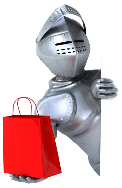 Knight holding bag — Stock Photo, Image