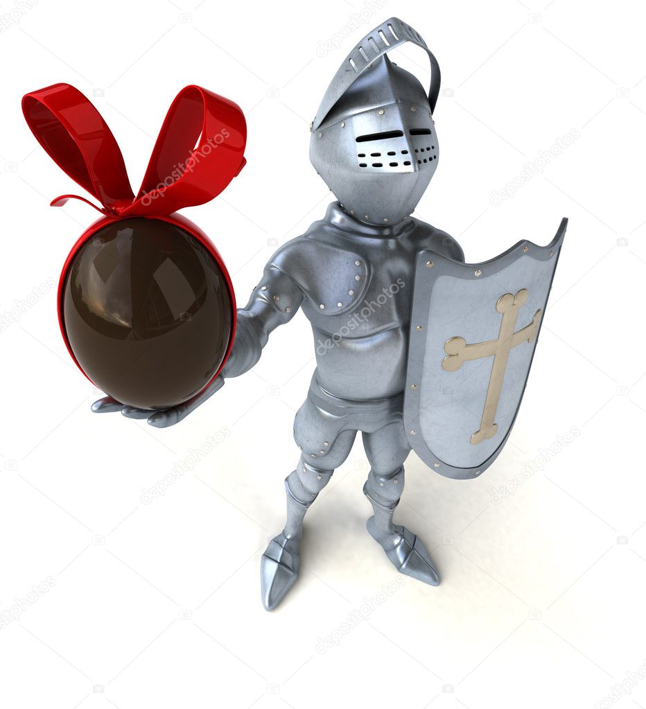 knight holding giift 