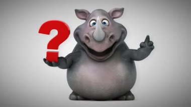 Gergedan holding soru işareti 