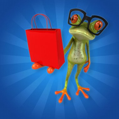 Kurbağa holding çanta