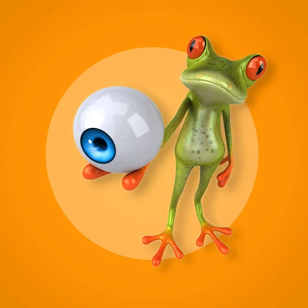 Kurbağa holding göz — Stok fotoğraf