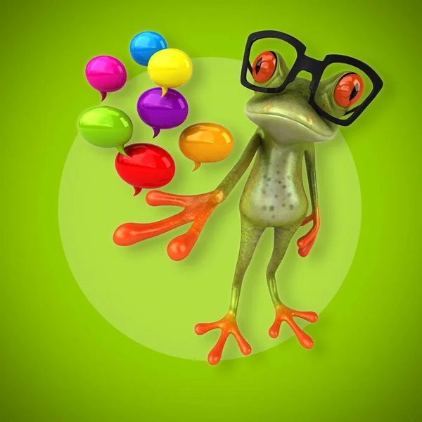 Frog innehav bubblor — Stockfoto