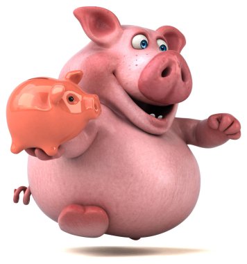 kumbara holding karikatür 