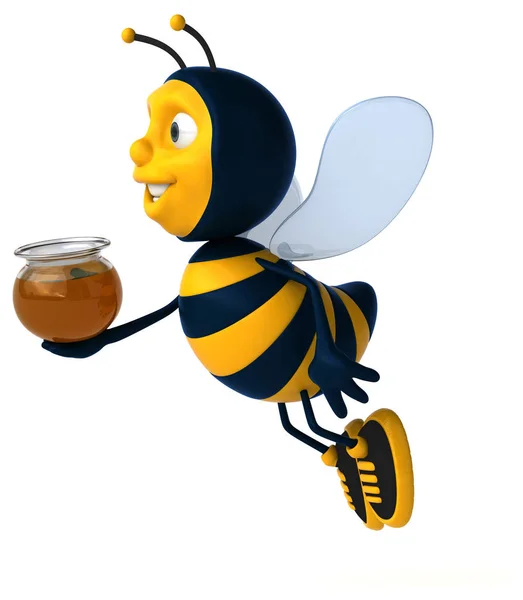 Grappige bee holding honing — Stockfoto