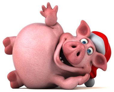 Noel Baba'nın şapkası domuz 