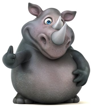 Başparmak ile eğlenceli gergedan