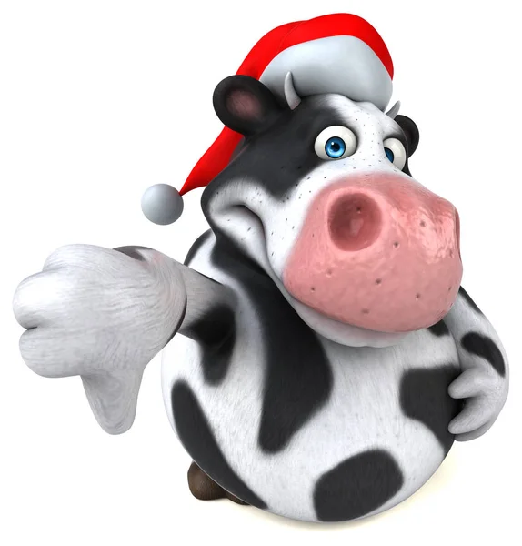 Vaca con sombrero de santa —  Fotos de Stock