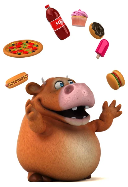 Fun cartoon  with food — Stock Photo, Image