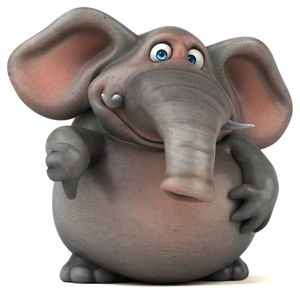Elefante engraçado, desenho animado — Fotografia de Stock