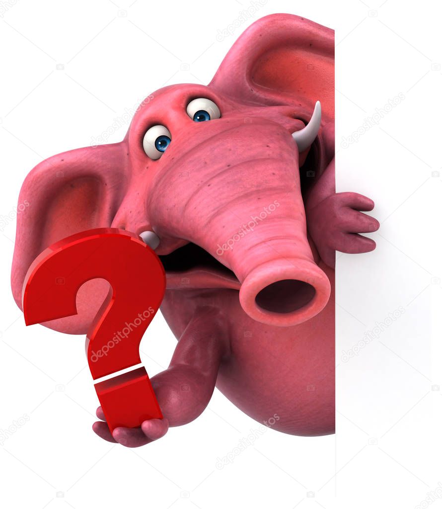Funny cartoon holding question mark Stock Photo by ©julos 129628548