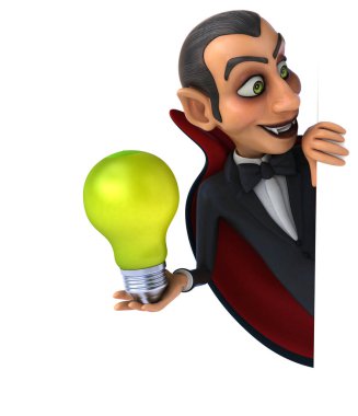 komik vampir holding lamba