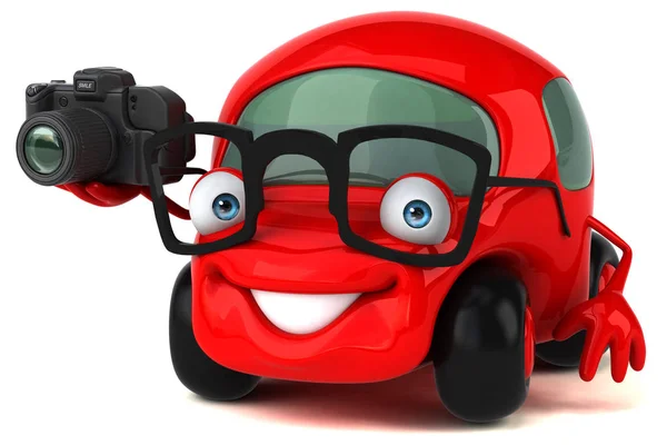 Funny car holding  camera — Stock Photo, Image