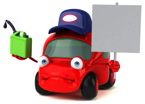 Grappige auto bedrijf olie — Stockfoto