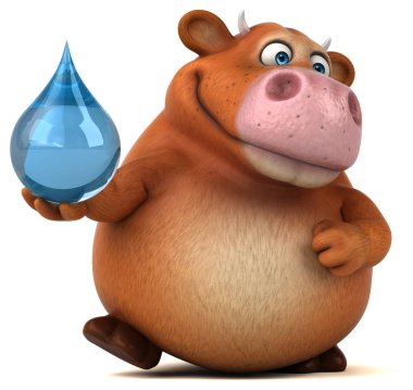 Komik inek holding su