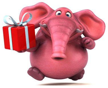 Komik fil mevcut holding 