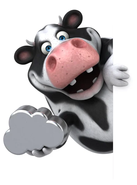 Divertida vaca sosteniendo nube —  Fotos de Stock