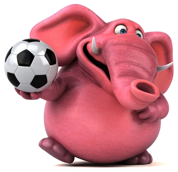 Funny elephant gospodarstwa piłkę — Zdjęcie stockowe