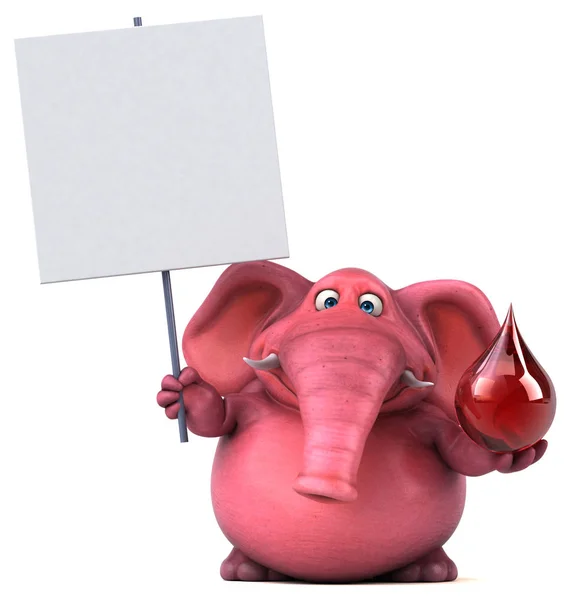 Funny sloního drží kapky — Stock fotografie