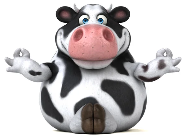 Забавная корова занимается йогой — стоковое фото
