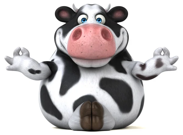 Funny  cow doing yoga — Stock Photo, Image