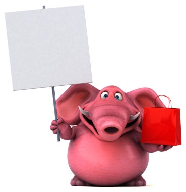 Eğlenceli fil holding çanta  