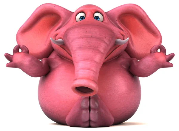 Kul elefant gör yoga — Stockfoto