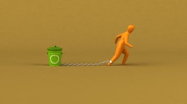 Yük sembolü çöp ile