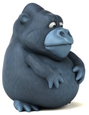 komik karikatür goril 