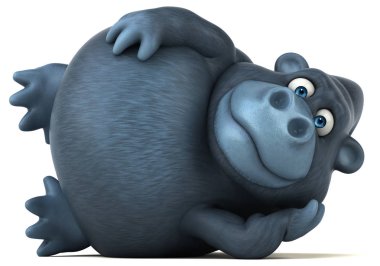 komik karikatür goril 