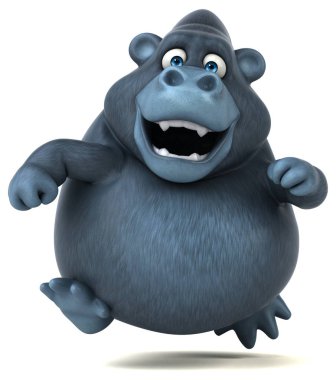 komik karikatür goril 