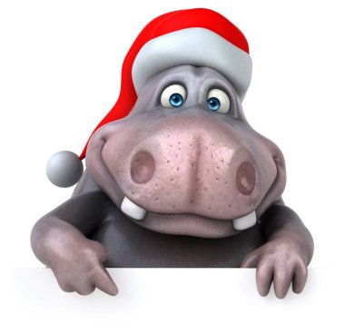 Komik su aygırı holding kartı