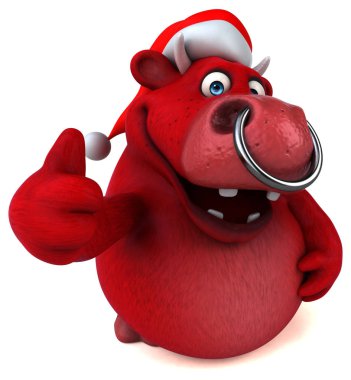 Boğa giyen Noel Baba şapkası 