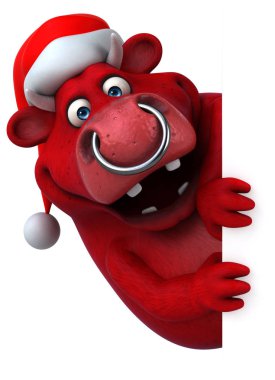 Komik boğa holding kartı 