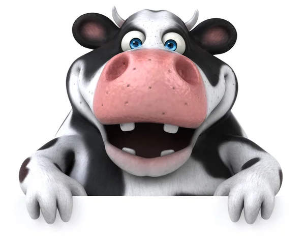 Funny  cow holding  card — Stock Photo, Image