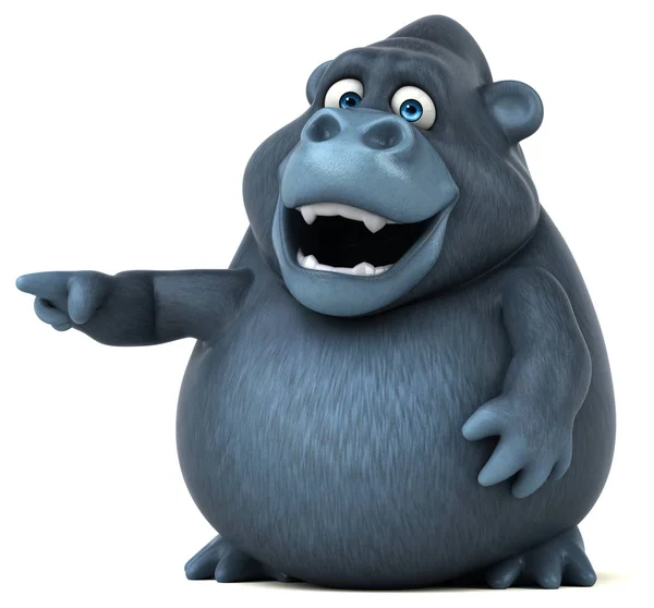 Gorila dos desenhos animados engraçado — Fotografia de Stock